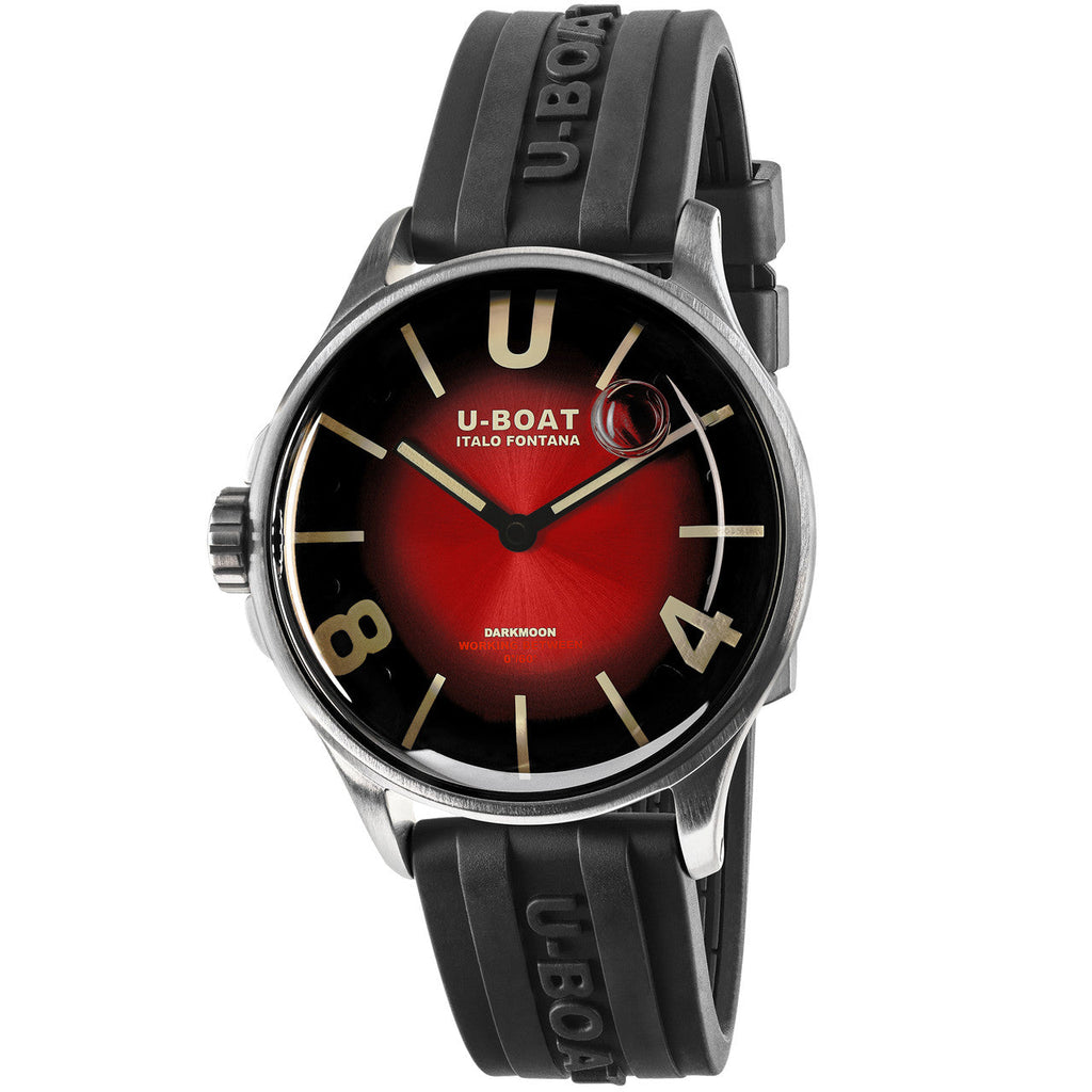 U-Boat Men's Watch Darkmoon 40 Red Soleil Steel