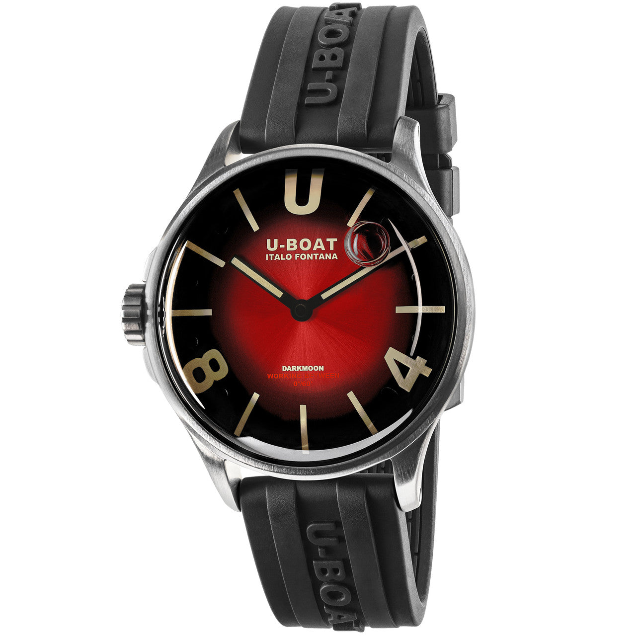U-Boat Men's Watch Darkmoon 40 Red Soleil Steel