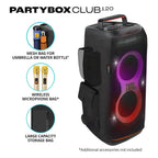 JBL PartyBox Club 120 Portable Party Speaker with gSport Cargo Sleeve