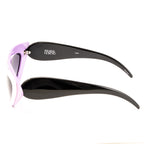 Prabal Gurung x Linda Farrow Cat Eye Pop Art White Purple Polarised Sunglasses