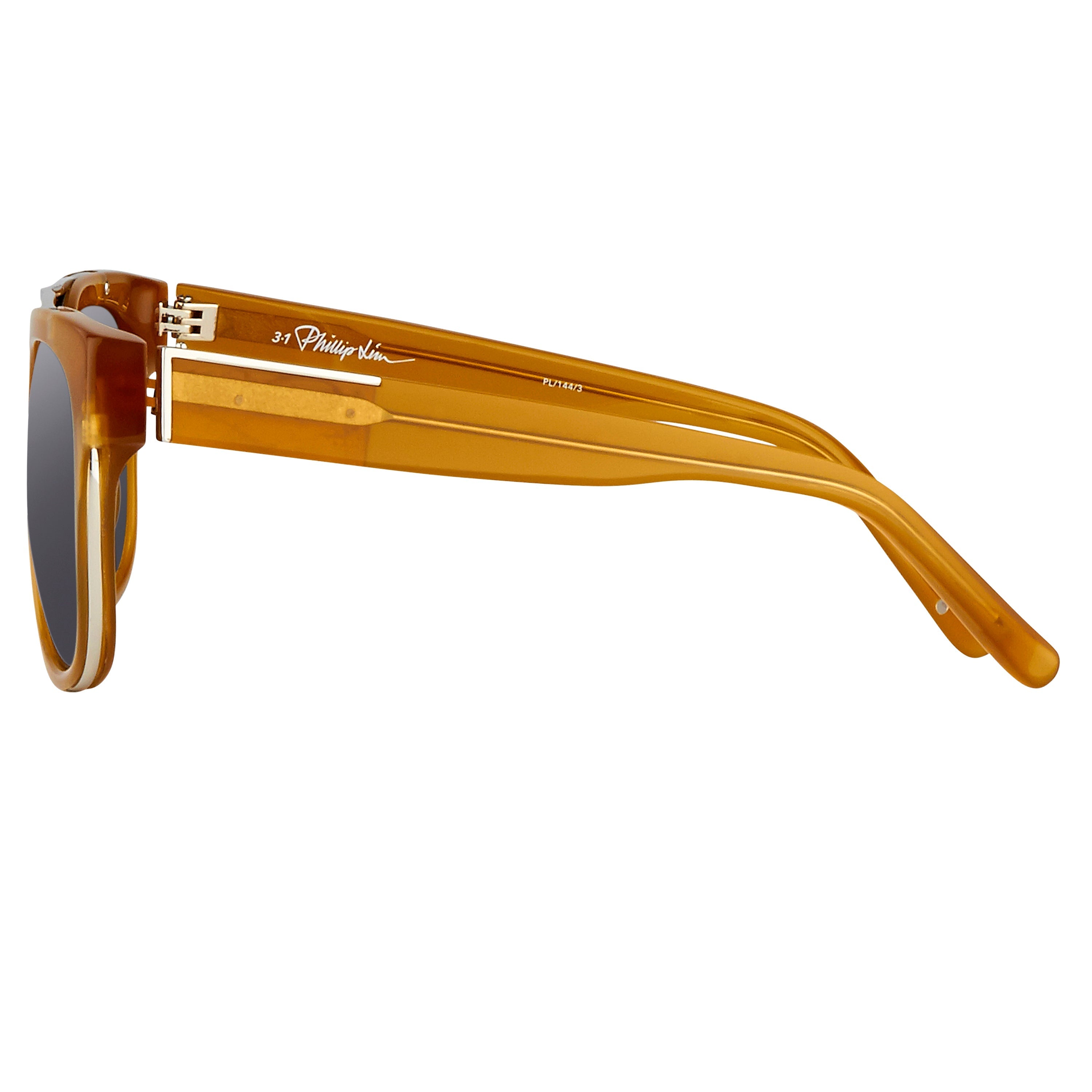 Phillip Lim X Linda Farrow Brown Grey Sunglasses