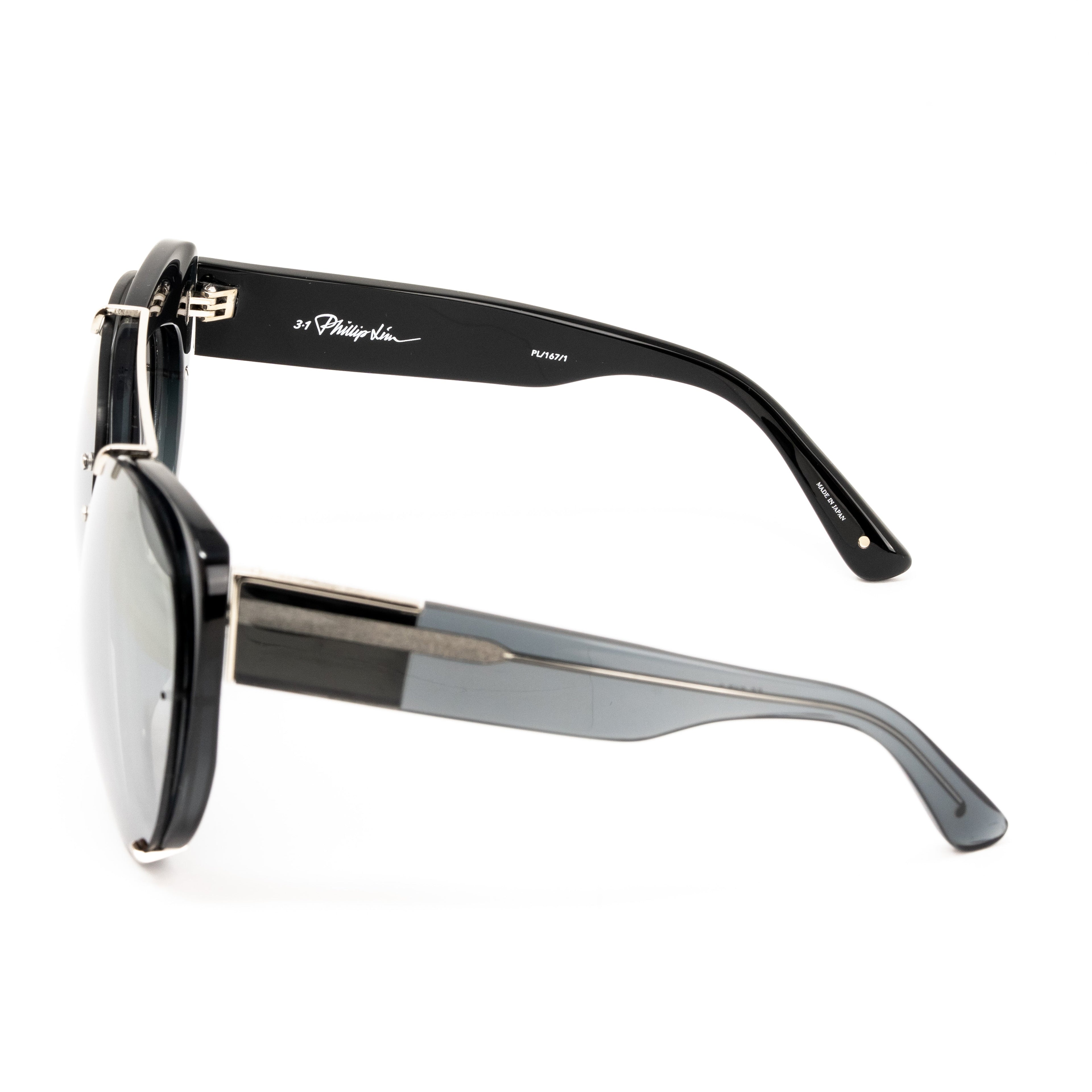 Phillip Lim x Linda Farrow Black Sunglasses