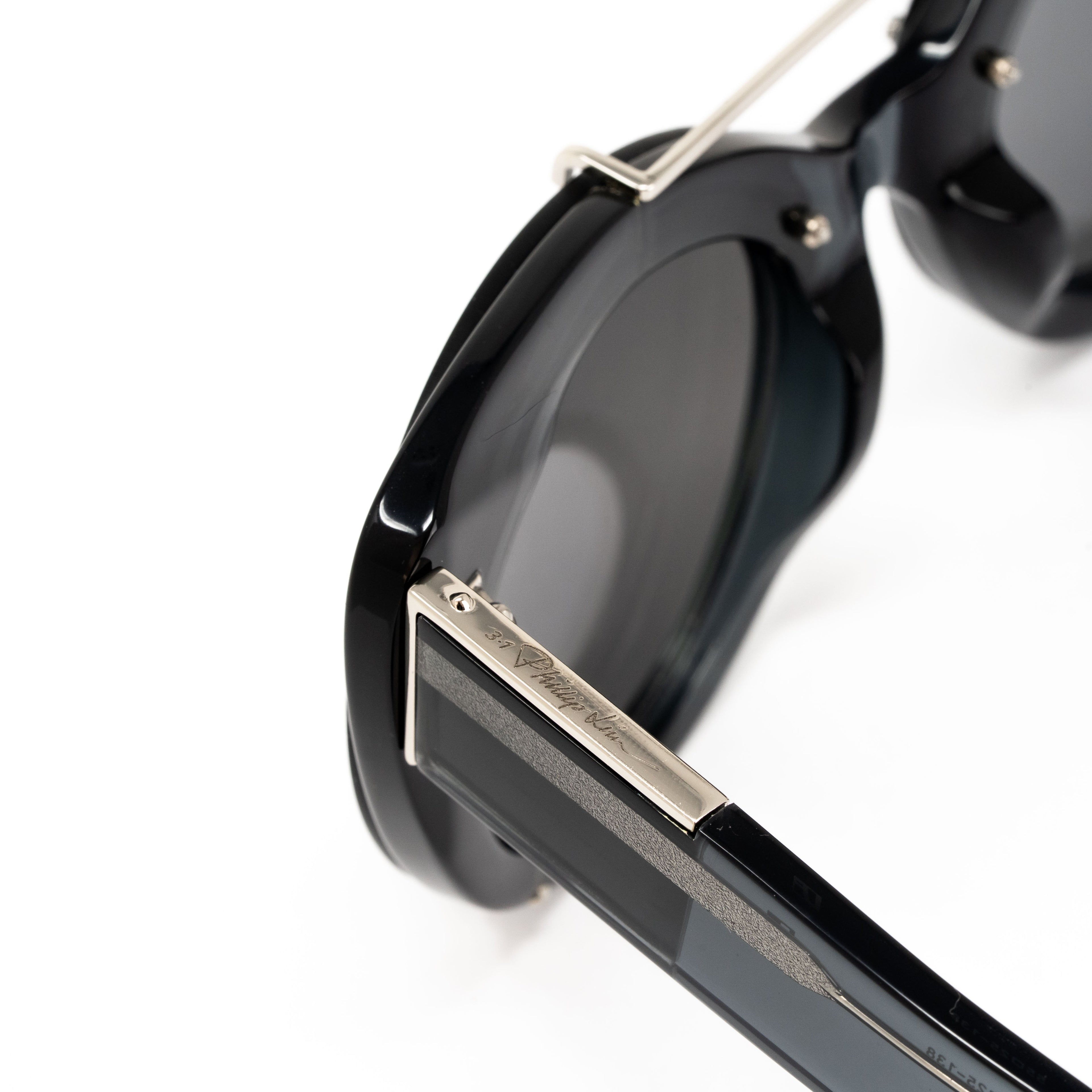 Phillip Lim x Linda Farrow Black Sunglasses