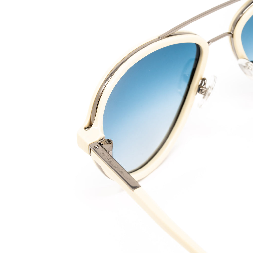Phillip Lim x Linda Farrow White Sunglasses