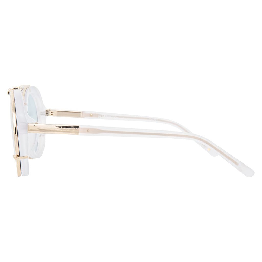 Phillip Lim x Linda Farrow White Blue Sunglasses