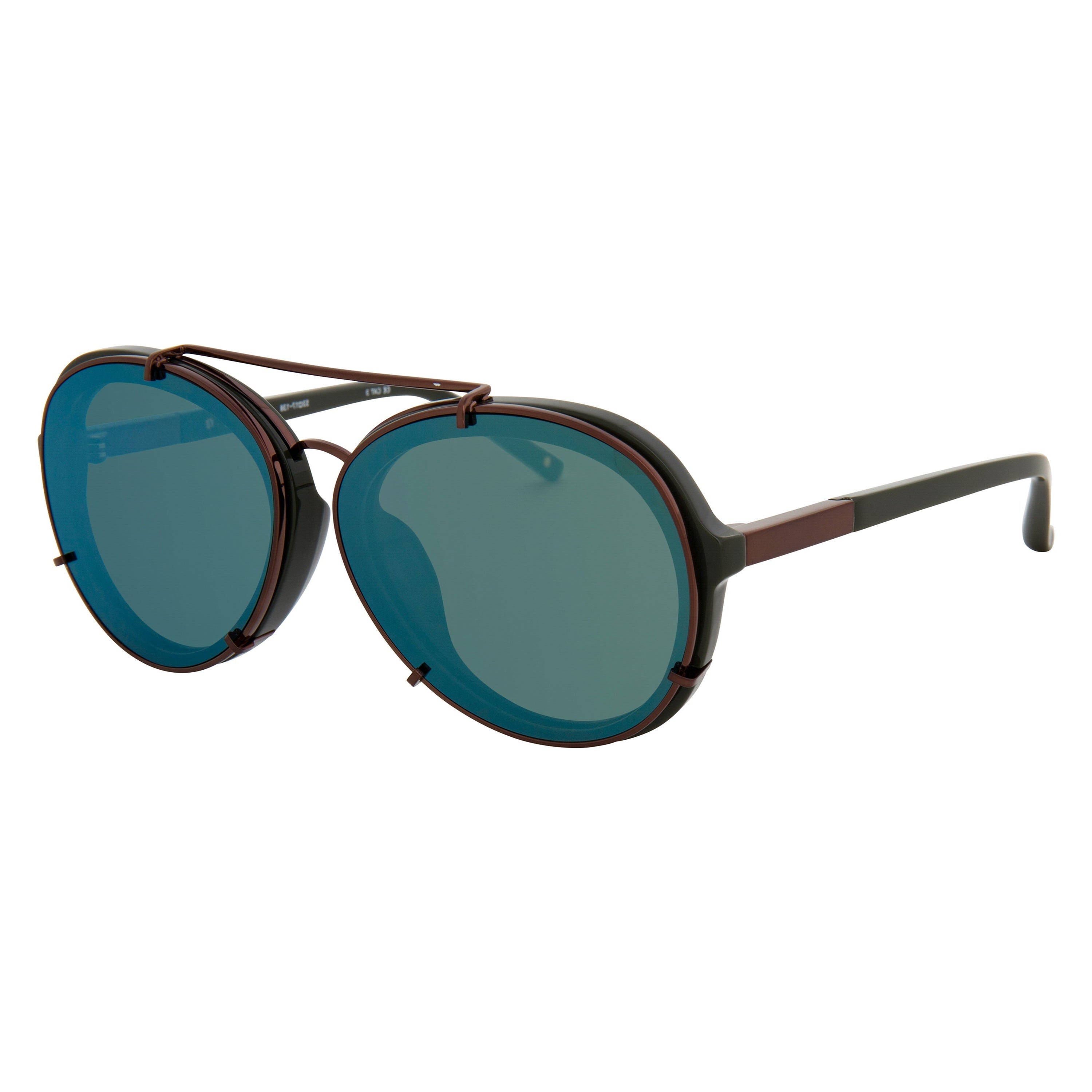 Phillip Lim x Linda Farrow Green Sunglasses