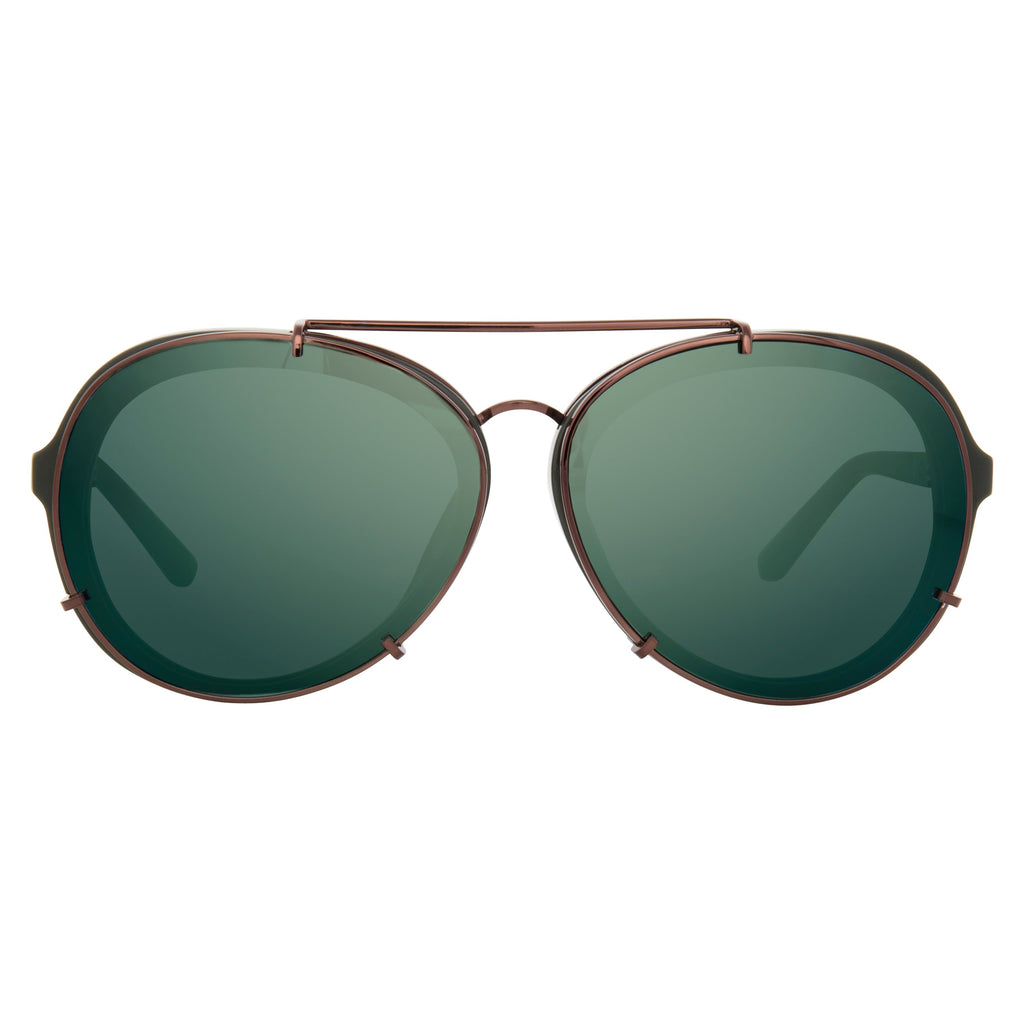 Phillip Lim x Linda Farrow Green Sunglasses