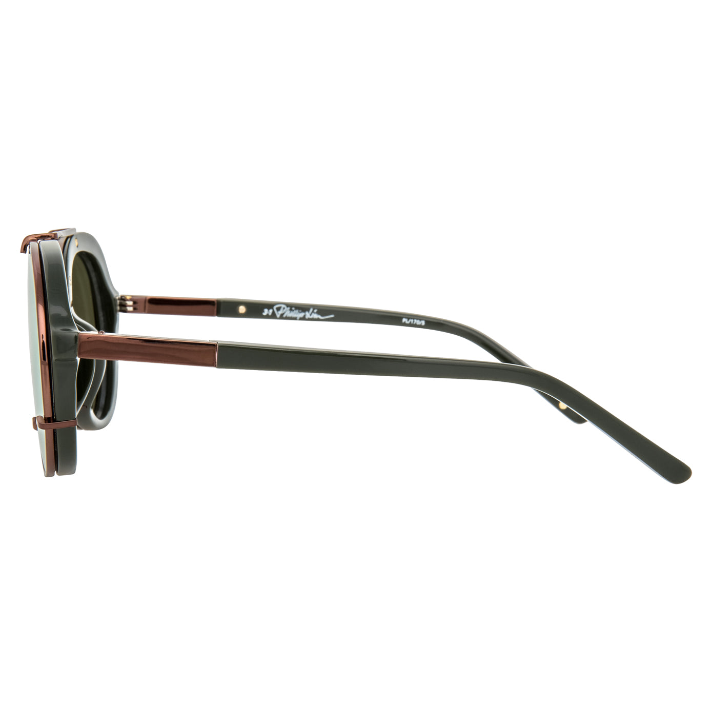 Phillip Lim x Linda Farrow Green Sunglasses