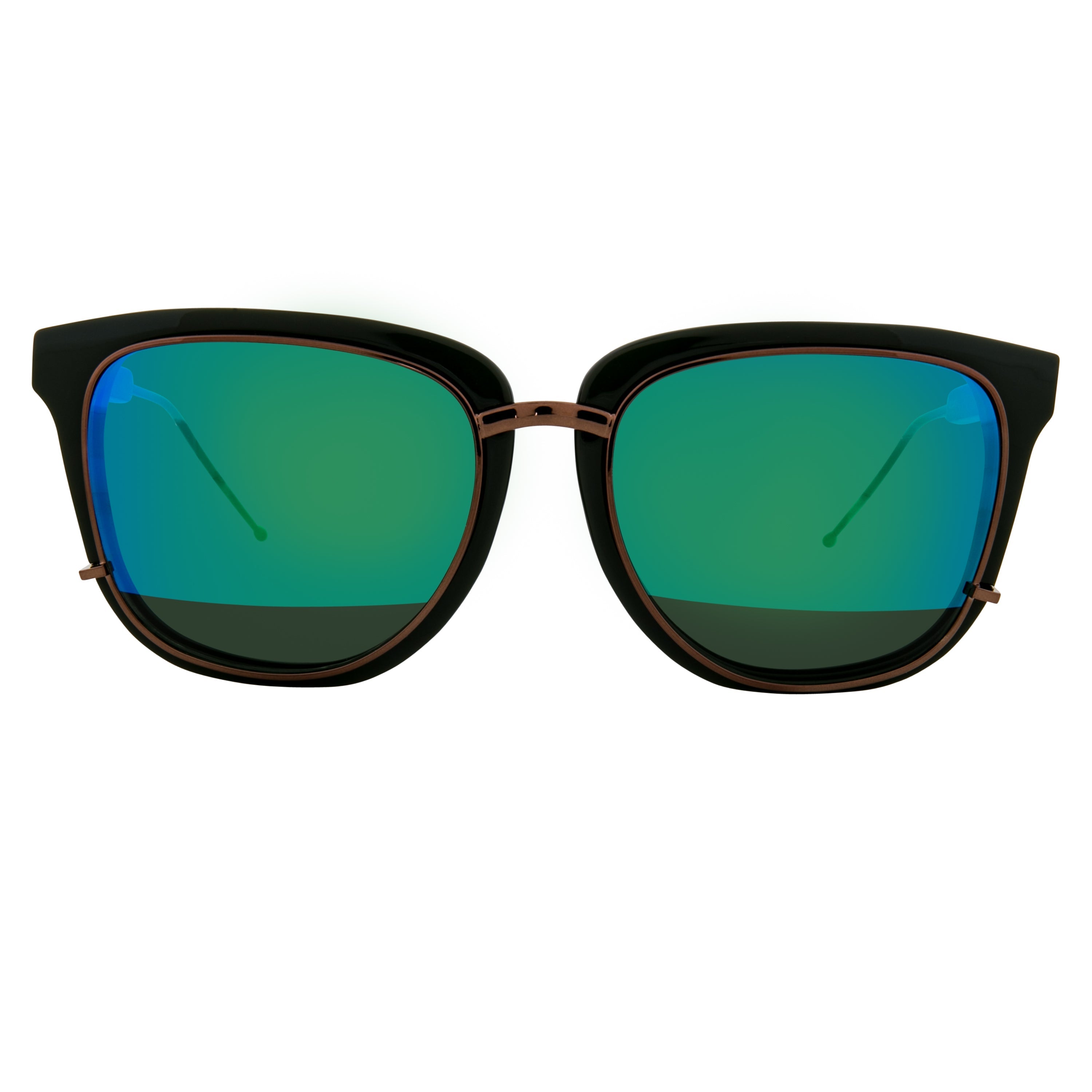 Phillip Lim x Linda Farrow Blue Mirror Sunglasses