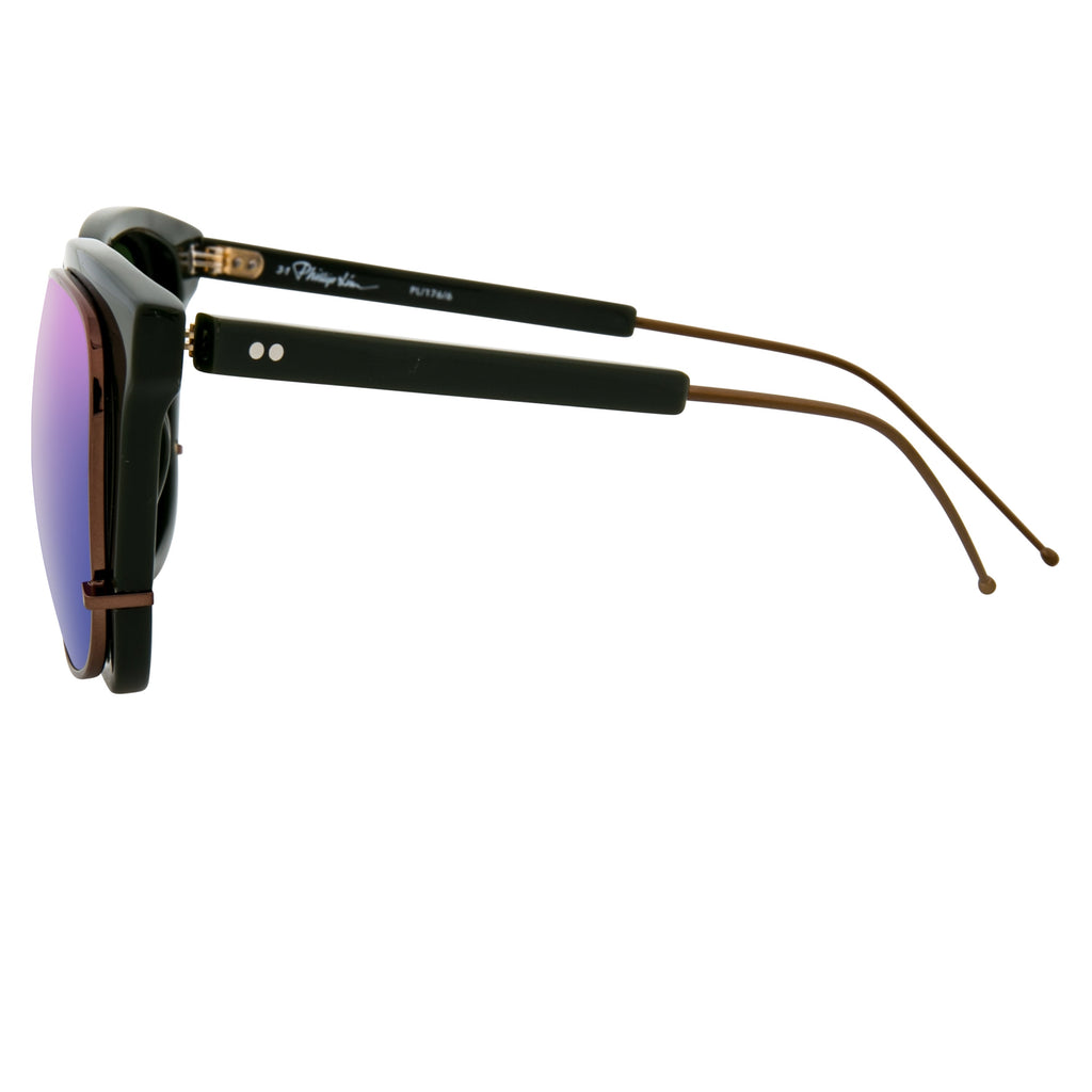 Phillip Lim x Linda Farrow Blue Mirror Sunglasses