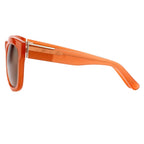 Phillip Lim x Linda Farrow Red Brown Sunglasses