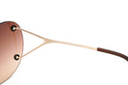 Porsche Design Ladies Butterfly Rimless Gradient Brown Titanium