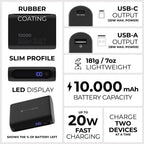 Essential Power Bank - 10,000mAh capacity, on-the-go