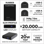 Essential Power Bank - 20,000mAh capacity, on-the-go