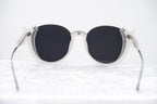 Prabal Gurung Sunglasses Round White Silver and Grey