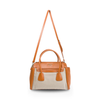 Prada 'Saffiano-Cuir Trimmed Canapa' Tote