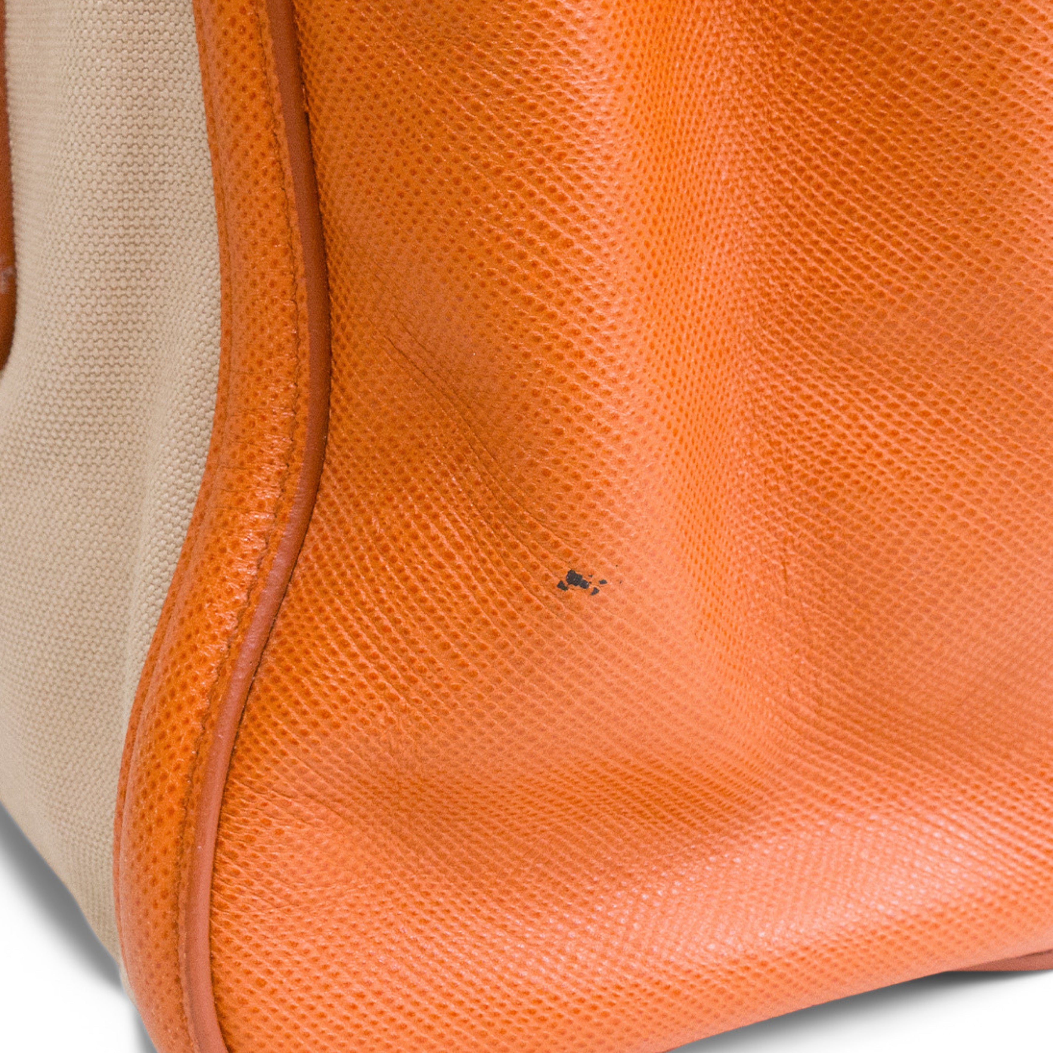Prada 'Saffiano-Cuir Trimmed Canapa' Tote
