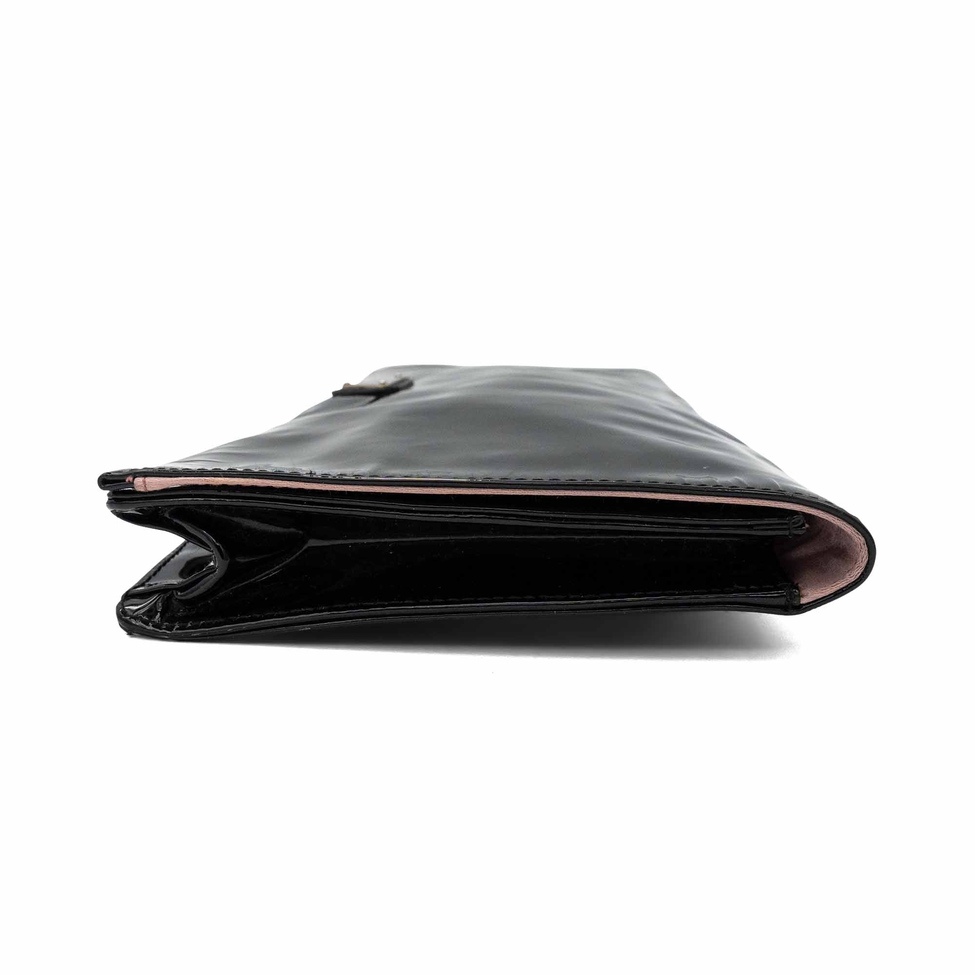 Prada 'Vernice Secchio' Flap Clutch