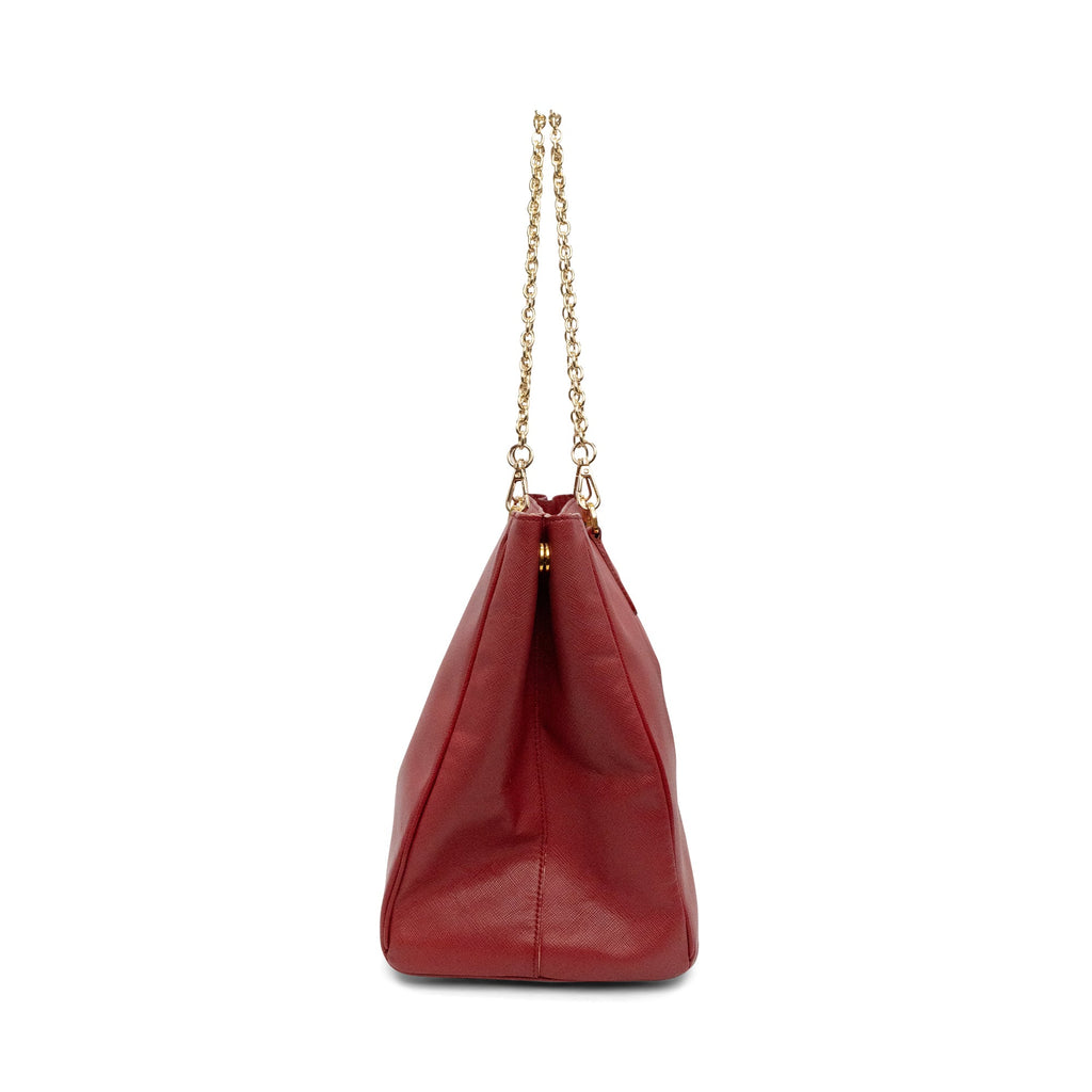 Prada Red Saffiano Tote Bag