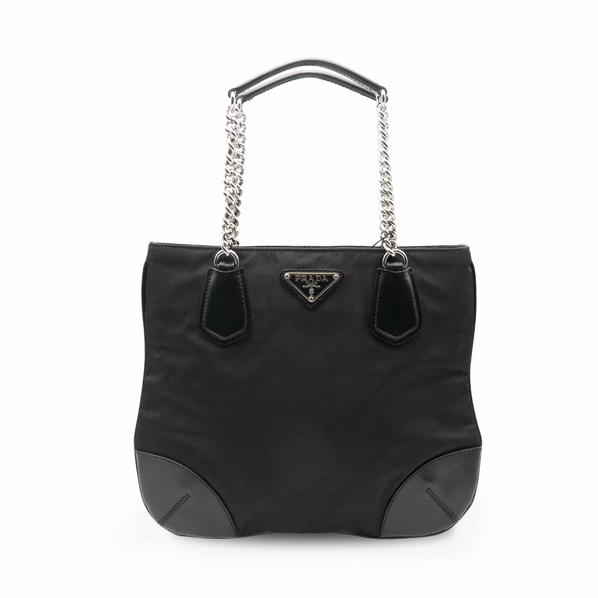 Prada Chain Handle Nylon Bag