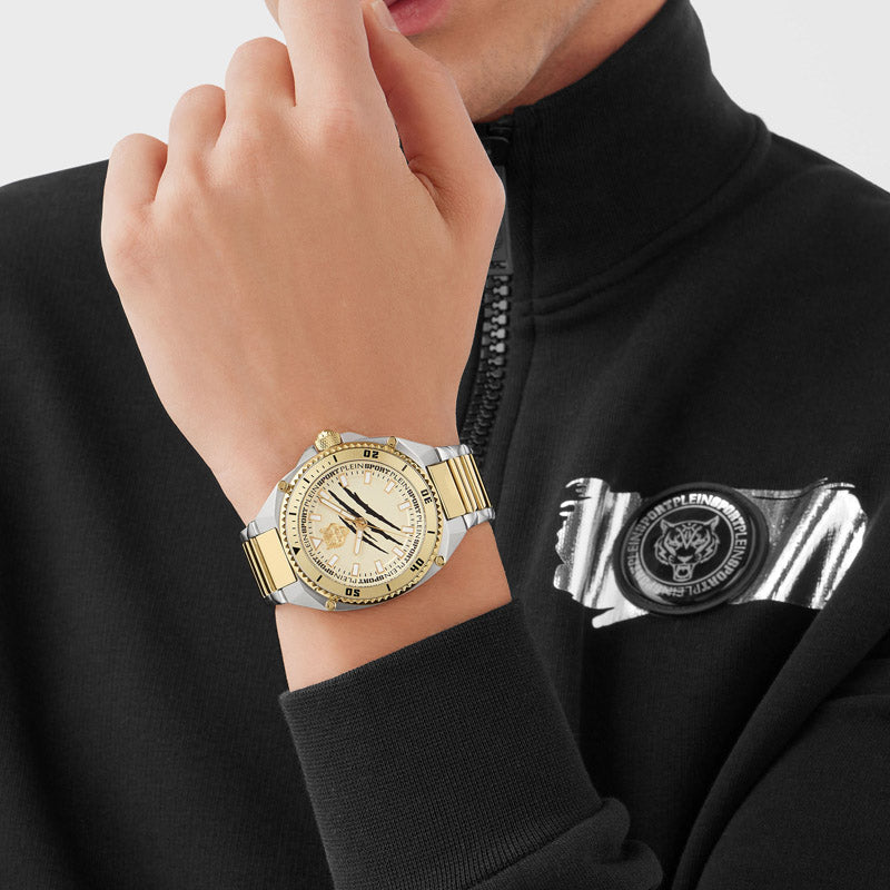 Plein Sport Thunder Force Men's  Gold Watch