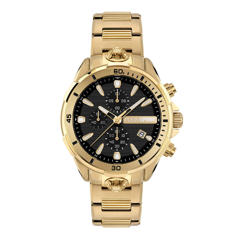 Plein Sport Impact Men's Black Gold  Watch