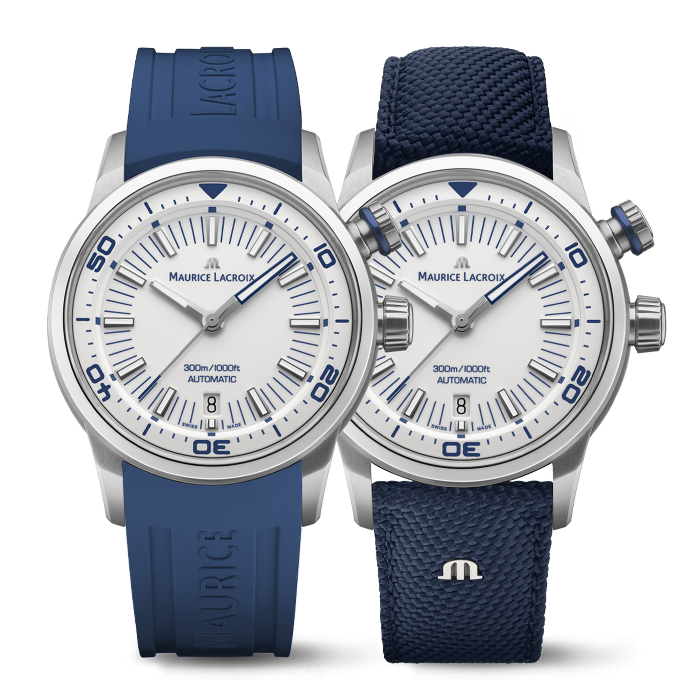 Maurice Lacroix Pontos S Diver Men's White Blue Watch
