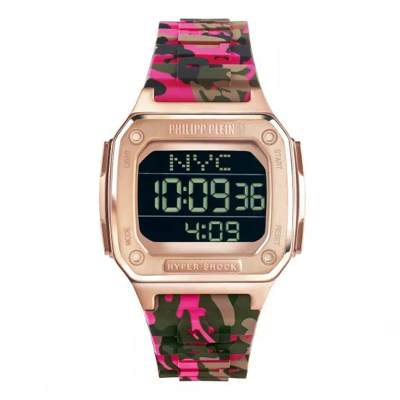 Philipp Plein Watch Hyper Shock Fuchsia Camo