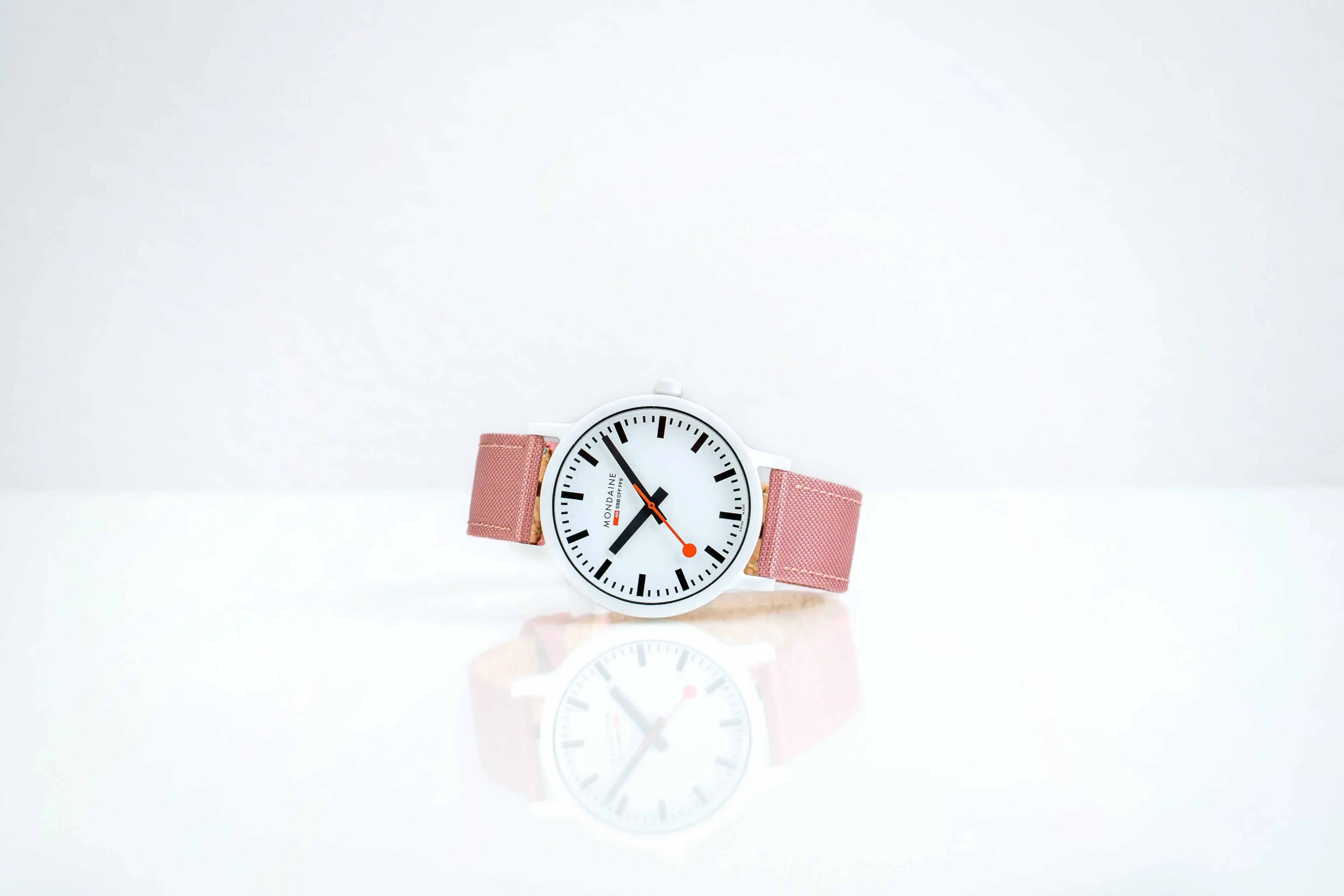 Mondaine Watch Essence White Pink