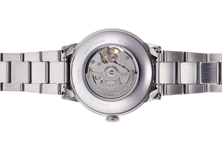 Orient Men's Blue Semi-Skeleton Steel Watch RA-AG0028L