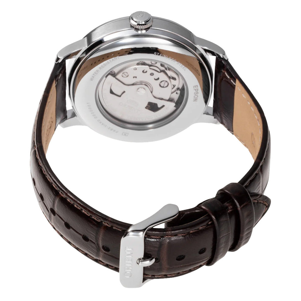 Orient Bambino Men's Ivory Sun & Moon Automatic Watch RA-AK0803Y