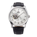 Orient Semi Skeleton Open Heart Men's Silver Watch