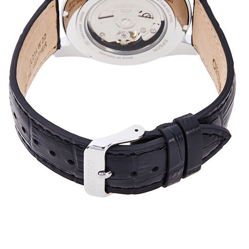 Orient Semi Skeleton Open Heart Men's Silver Watch