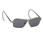 Raf Simons by Linda Farrow - Extra Small Rectangular Silver and Grey Lenses