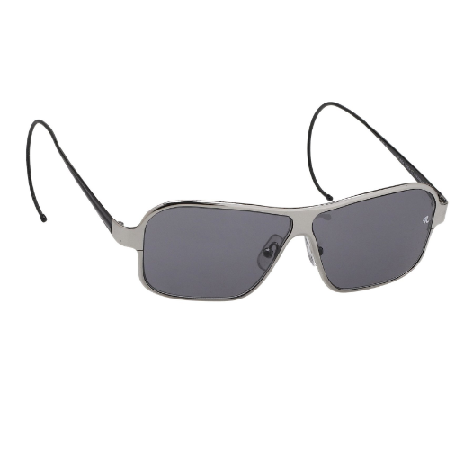 Raf Simons by Linda Farrow - Extra Small Rectangular Silver and Grey Lenses