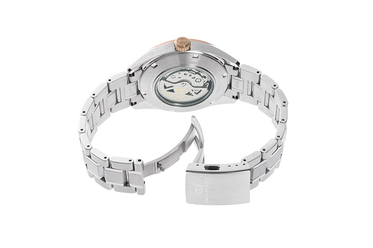 Orient Star Ivory Open Heart Automatic Men's Watch RE-AV0123G