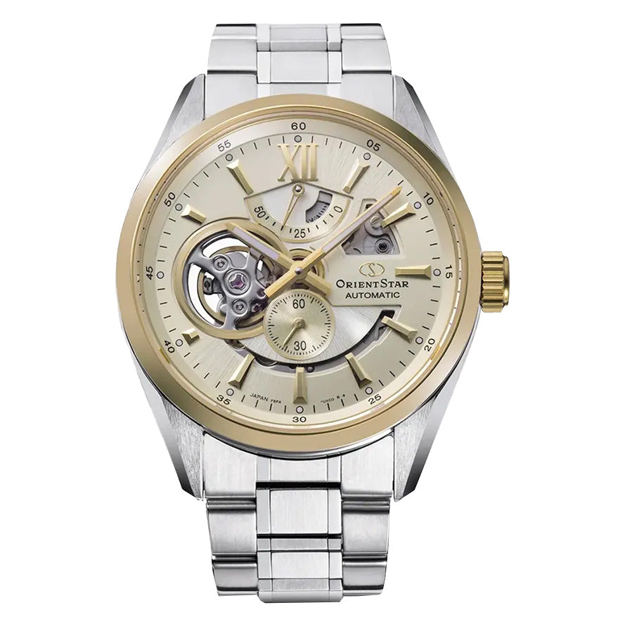 Orient Star Gold Open Heart Automatic Men's Watch RE-AV0124G