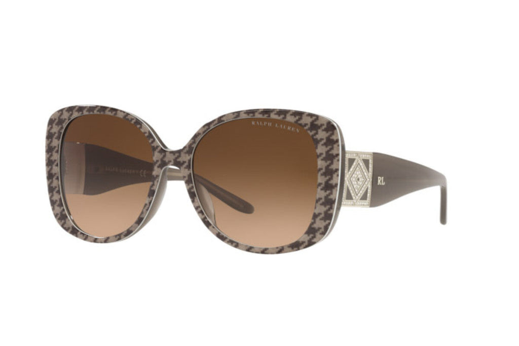 Ralph Lauren Women's Sunglasses Oversized Square Beige Houndstooth