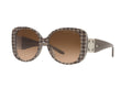 Ralph Lauren Women's Sunglasses Oversized Square Beige Houndstooth