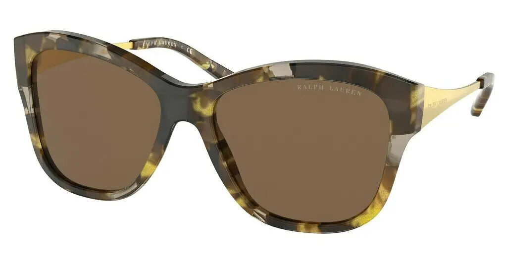 Ralph Lauren Women's Sunglasses Oversized Butterfly Mustard Marble