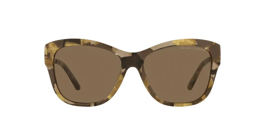 Ralph Lauren Women's Sunglasses Oversized Butterfly Mustard Marble