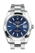Rolex Datejust 41mm Stainless Steel Mens  126300 Blue Fluted Dial with Oyster Bracelet