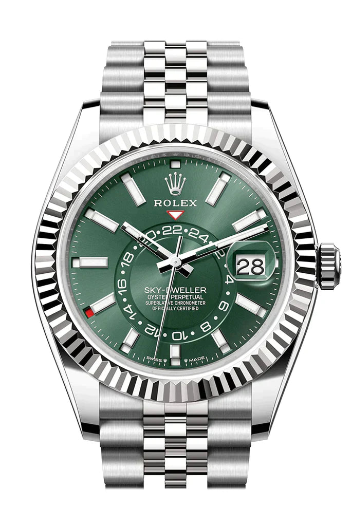 Rolex Sky Dweller 42 Mint Green Dial Stainless Steel Jubilee Mens  336934
