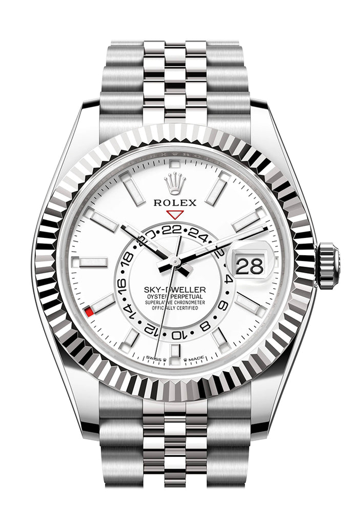 Rolex Sky Dweller 42 White Dial Stainless Steel Jubilee Mens  336934