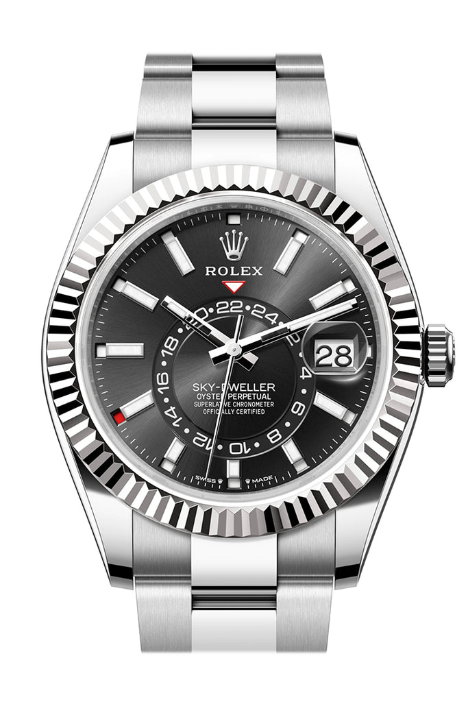 Rolex Sky Dweller 42 Black Dial Stainless Steel Oyster Mens  336934