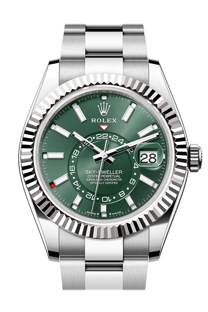 Rolex Sky Dweller 42 Mint Green Dial Stainless Steel Oyster Mens  336934