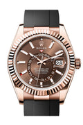 Rolex Sky Dweller 42 Chocolate Dial Rose Gold Mens  336235