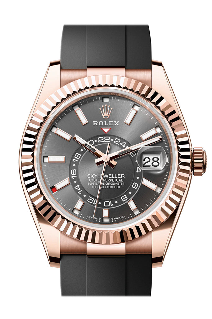 Rolex Sky Dweller 42 Slate Dial Rose Gold Mens  336235
