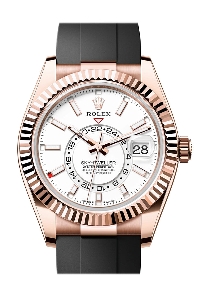 Rolex Sky Dweller 42 White Dial Dial Rose Gold Mens  336235