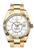 Rolex Sky Dweller 42 White Dial Yellow Gold Oyster Mens  336938